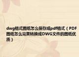 dwg格式图纸怎么保存成pdf格式（PDF图纸怎么完美转换成DWG文件的图纸优质）