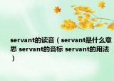 servant的读音（servant是什么意思 servant的音标 servant的用法）