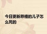 今日更新慈禧的儿子怎么死的