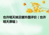 也许明天姚贝娜外国评价（也许明天原唱）