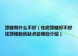 顶楼有什么不好（住房顶楼好不好住顶楼的优缺点是哪些介绍）