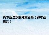 铃木亚理沙的外文名是（铃木亚理沙）