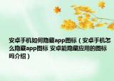 安卓手机如何隐藏app图标（安卓手机怎么隐藏app图标 安卓能隐藏应用的图标吗介绍）