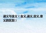 涵义与含义（含义,涵义,定义,意义的区别）