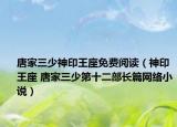 唐家三少神印王座免费阅读（神印王座 唐家三少第十二部长篇网络小说）