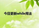 今日更新while用法