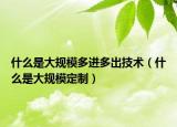 什么是大规模多进多出技术（什么是大规模定制）