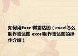 如何用Excel做雷达图（excel怎么制作雷达图 excel制作雷达图的操作介绍）