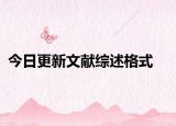 今日更新文献综述格式
