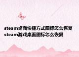 steam桌面快捷方式图标怎么恢复 steam游戏桌面图标怎么恢复