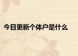 今日更新个体户是什么