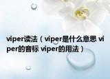 viper读法（viper是什么意思 viper的音标 viper的用法）