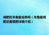 减肥吃羊角蜜会胖吗（羊角蜜减肥还是增肥详细介绍）
