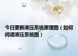 今日更新液压系统原理图（如何阅读液压系统图）