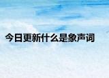 今日更新什么是象声词