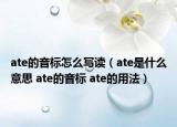 ate的音标怎么写读（ate是什么意思 ate的音标 ate的用法）