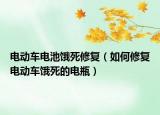 电动车电池饿死修复（如何修复电动车饿死的电瓶）