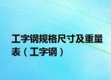 工字钢规格尺寸及重量表（工字钢）