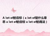A lot of的音标（a lot of是什么意思 a lot of的音标 a lot of的用法）