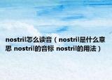 nostril怎么读音（nostril是什么意思 nostril的音标 nostril的用法）