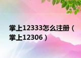 掌上12333怎么注册（掌上12306）