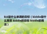 kid是什么单词的音标（kiddie是什么意思 kiddie的音标 kiddie的用法）