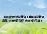 These的音标是什么（these是什么意思 these的音标 these的用法）
