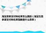 淘宝卖家支付转化率怎么算的（淘宝生意参谋支付转化率指数是什么意思）