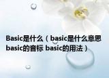 Basic是什么（basic是什么意思 basic的音标 basic的用法）