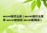 secret是怎么读（secret是什么意思 secret的音标 secret的用法）