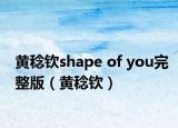 黄稔钦shape of you完整版（黄稔钦）