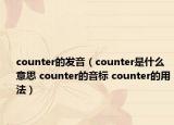 counter的发音（counter是什么意思 counter的音标 counter的用法）