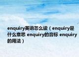 enquiry英语怎么读（enquiry是什么意思 enquiry的音标 enquiry的用法）