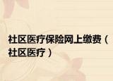 社区医疗保险网上缴费（社区医疗）
