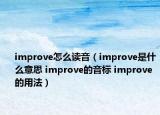 improve怎么读音（improve是什么意思 improve的音标 improve的用法）