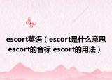 escort英语（escort是什么意思 escort的音标 escort的用法）