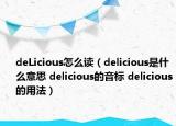deLicious怎么读（delicious是什么意思 delicious的音标 delicious的用法）