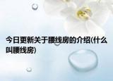 今日更新关于腰线房的介绍(什么叫腰线房)
