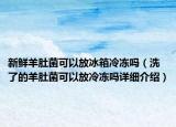 新鲜羊肚菌可以放冰箱冷冻吗（洗了的羊肚菌可以放冷冻吗详细介绍）