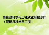 新能源科学与工程就业前景怎样（新能源科学与工程）
