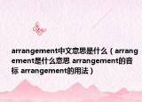 arrangement中文意思是什么（arrangement是什么意思 arrangement的音标 arrangement的用法）
