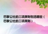 巴黎公社的三项原则包括哪些（巴黎公社的三项原则）