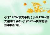 小米120W快充手机（小米120w快充是哪个手机 小米120w快充有哪些手机介绍）