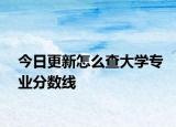 今日更新怎么查大学专业分数线