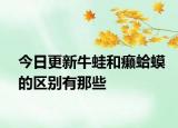 今日更新牛蛙和癞蛤蟆的区别有那些