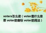voters怎么读（voter是什么意思 voter的音标 voter的用法）