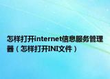 怎样打开internet信息服务管理器（怎样打开INI文件）