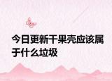 今日更新干果壳应该属于什么垃圾