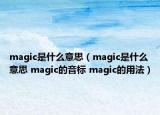 magic是什么意思（magic是什么意思 magic的音标 magic的用法）