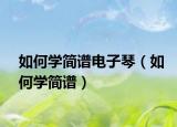如何学简谱电子琴（如何学简谱）